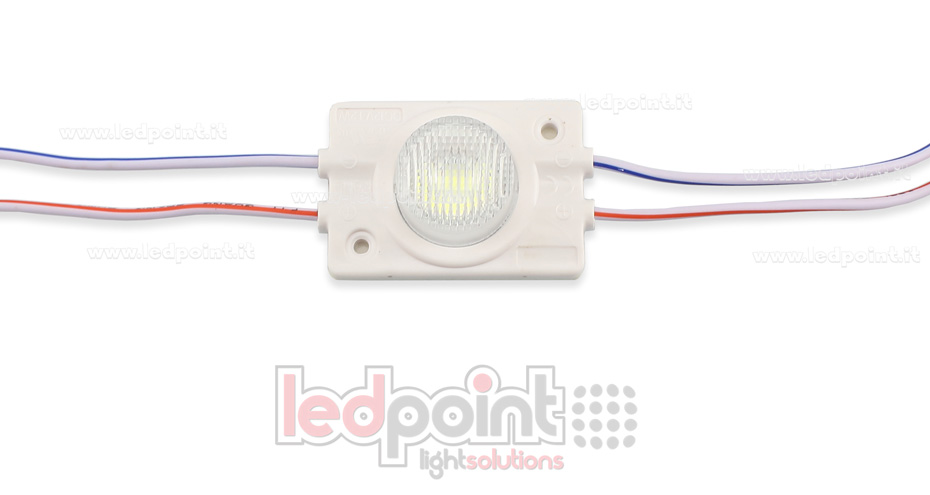 Module led 3030, 1,2W 12V, blanc froid 7000-8000K, IP65 avec lentille 13°*42° Module led 3030, 1,2W 12V, blanc froid 7000-8000K, IP65 avec lentille 13°*42°