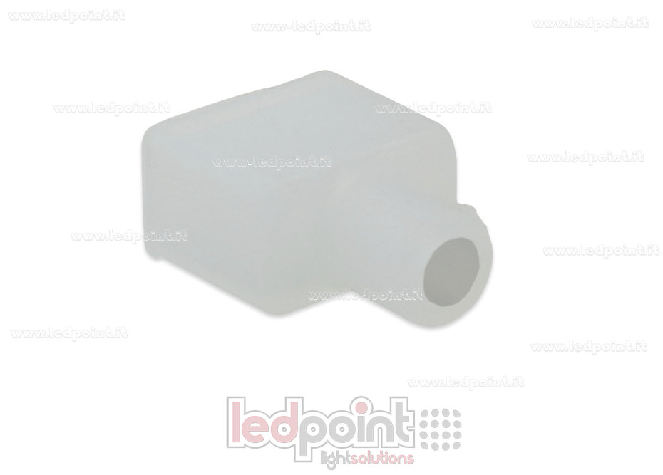 Embout avec orifice frontal pour le câble d'alimentation du LED Neon Flex 6 x 12 mm Embout avec orifice frontal pour le câble d'alimentation du LED Neon Flex 6 x 12 mm