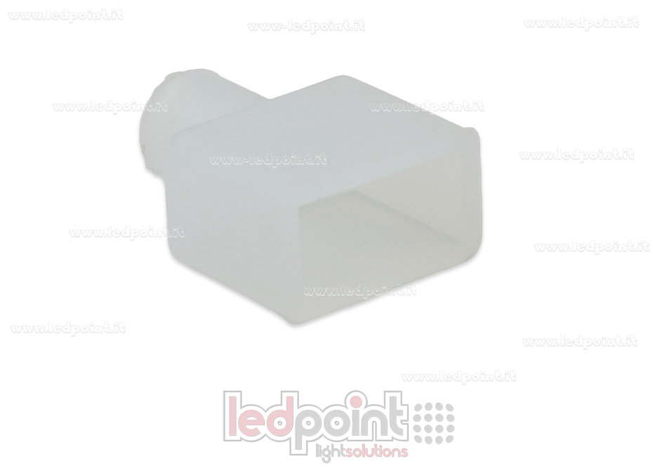 Embout avec orifice frontal pour le câble d'alimentation du LED Neon Flex 6 x 12 mm Embout avec orifice frontal pour le câble d'alimentation du LED Neon Flex 6 x 12 mm