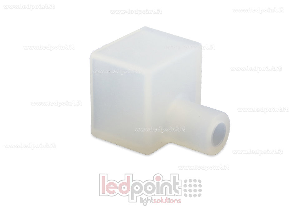 Embout de terminaison avec sortie frontale pour câble d'alimentation pour Néon Flex 10x10mm