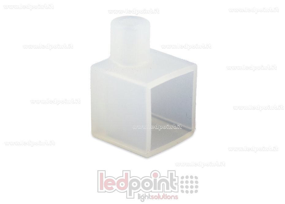 Embout de terminaison avec sortie latérale pour câble d'alimentation pour Néon Flex 10x10mm Embout de terminaison avec sortie latérale pour câble d'alimentation pour Néon Flex 10x10mm