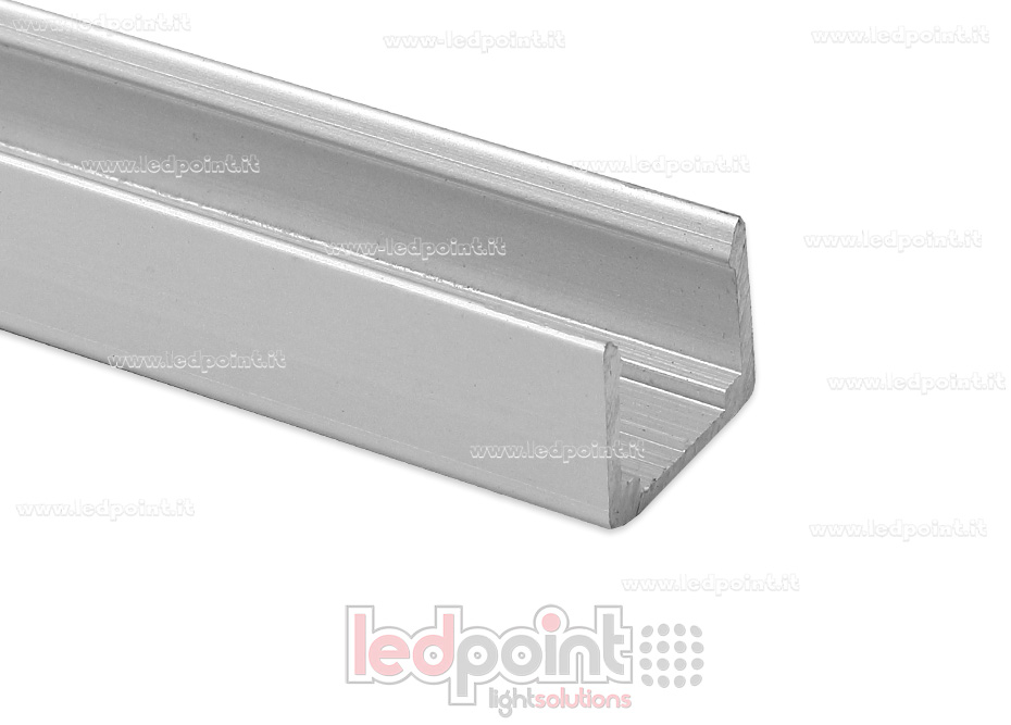 Barre de fixation en aluminium, 1m, pour Led Neon Flex 12x12mm