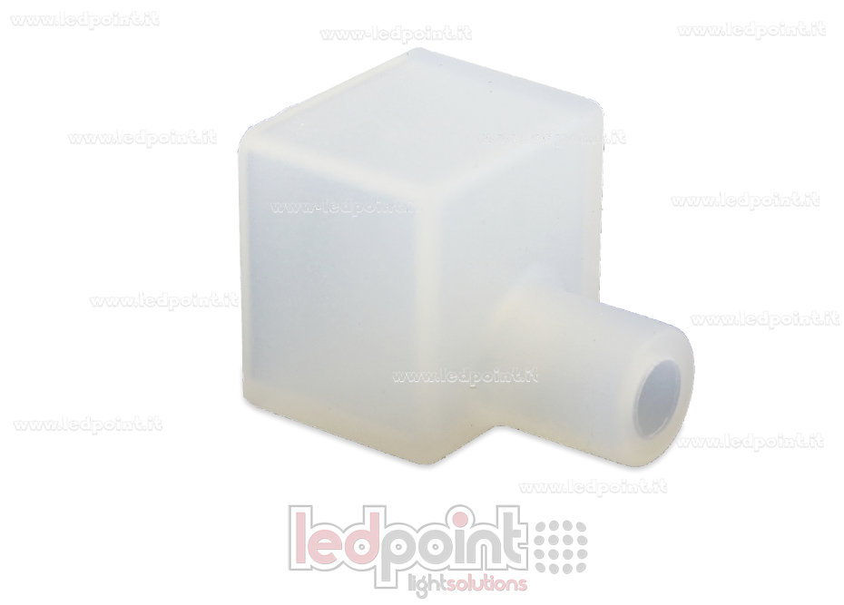Embout de terminaison avec sortie frontale pour câble d'alimentation pour Néon Flex 12x12mm