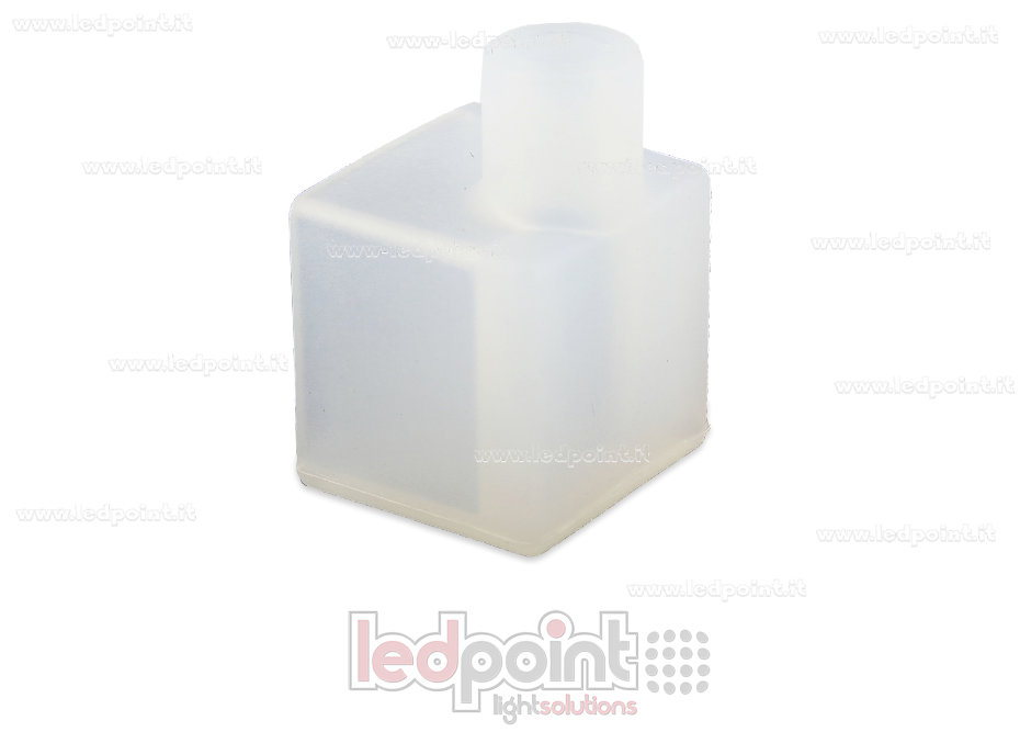 Embout de terminaison avec sortie latérale pour câble d'alimentation pour Néon Flex 12x12mm Embout de terminaison avec sortie latérale pour câble d'alimentation pour Néon Flex 12x12mm
