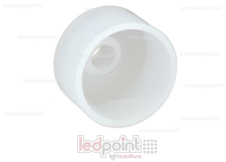 Embout terminal avec sortie frontale du câble d'alimentation pour Led Neon Flex Ø18mm