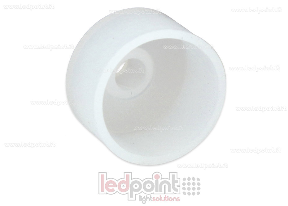 Embout terminal avec sortie frontale du câble d'alimentation pour Led Neon Flex Ø20mm Embout terminal avec sortie frontale du câble d'alimentation pour Led Neon Flex Ø20mm