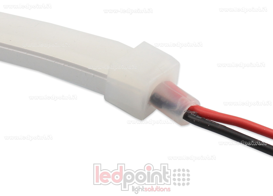 Embout terminal avec passe-câble pour Led Neon Flex 10mm