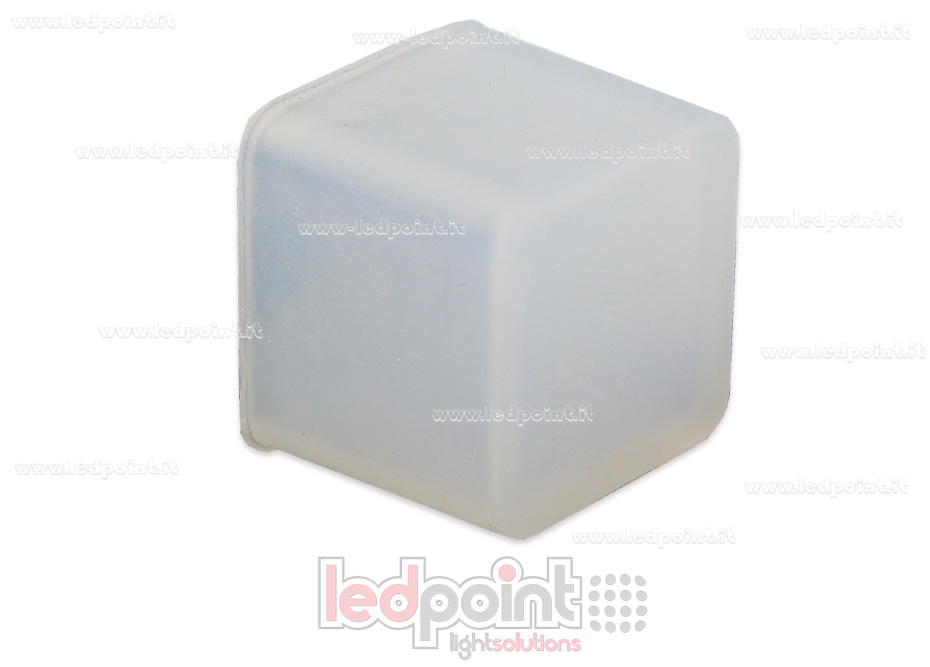 Embout transparent pour Led Neon Flex 10x10mm Embout transparent pour Led Neon Flex 10x10mm