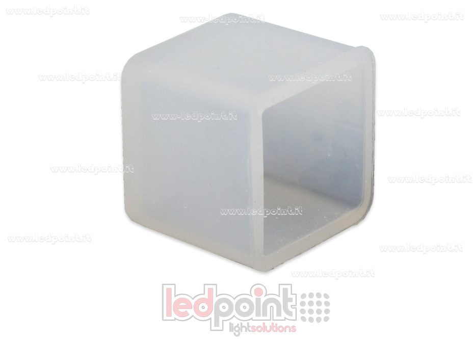 Embout transparent pour Led Neon Flex 10x10mm Embout transparent pour Led Neon Flex 10x10mm