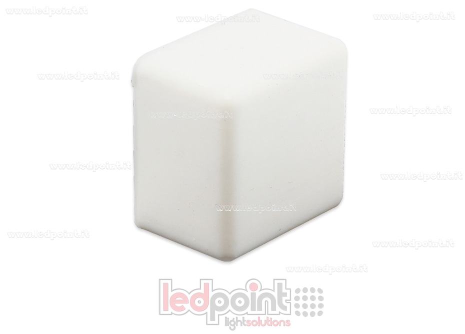 Embout blanc pour Led Neon Flex 10x10mm Embout blanc pour Led Neon Flex 10x10mm