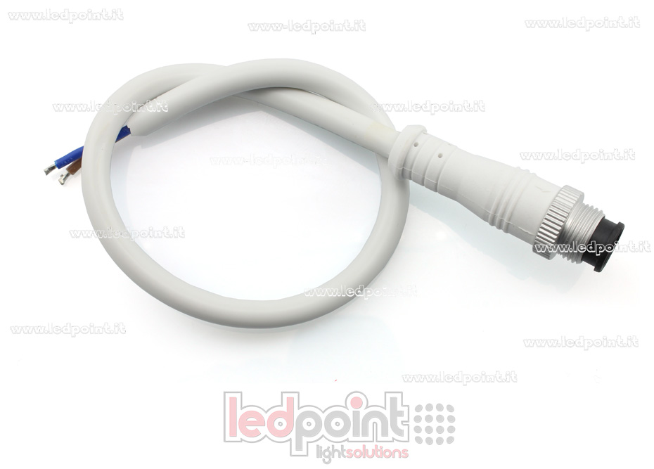 Connecteur mâle 2pin IP67 0,3m