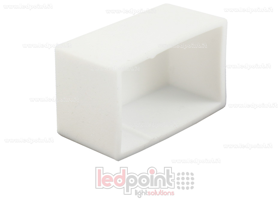 Embout blanc pour Led Neon Flex 11x20mm Embout blanc pour Led Neon Flex 11x20mm