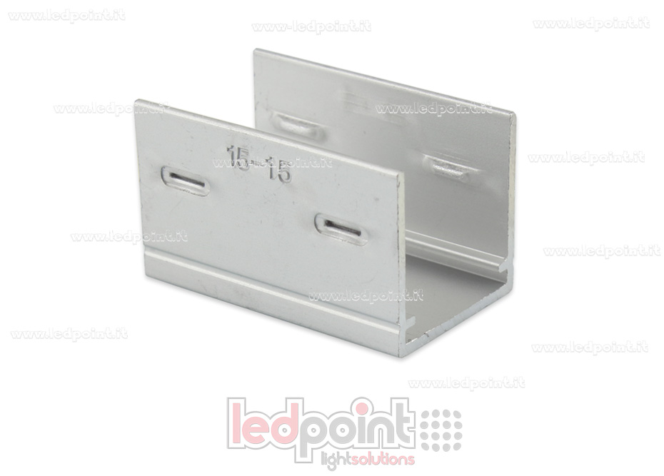 Clip de fixation en aluminium, 3cm, pour Led Neon Flex 16mm Clip de fixation en aluminium, 3cm, pour Led Neon Flex 16mm