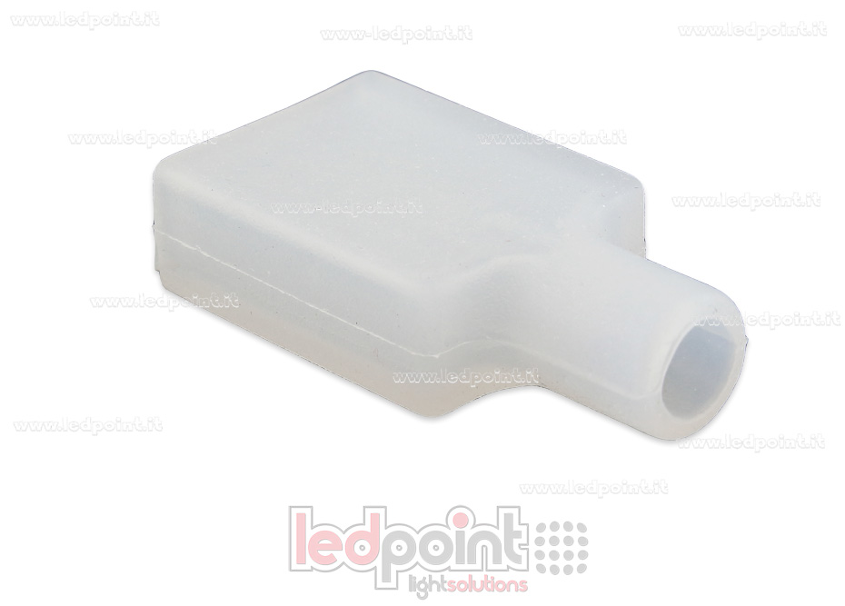 Embout terminal avec passe-câble pour Led Neon Flex 4mm