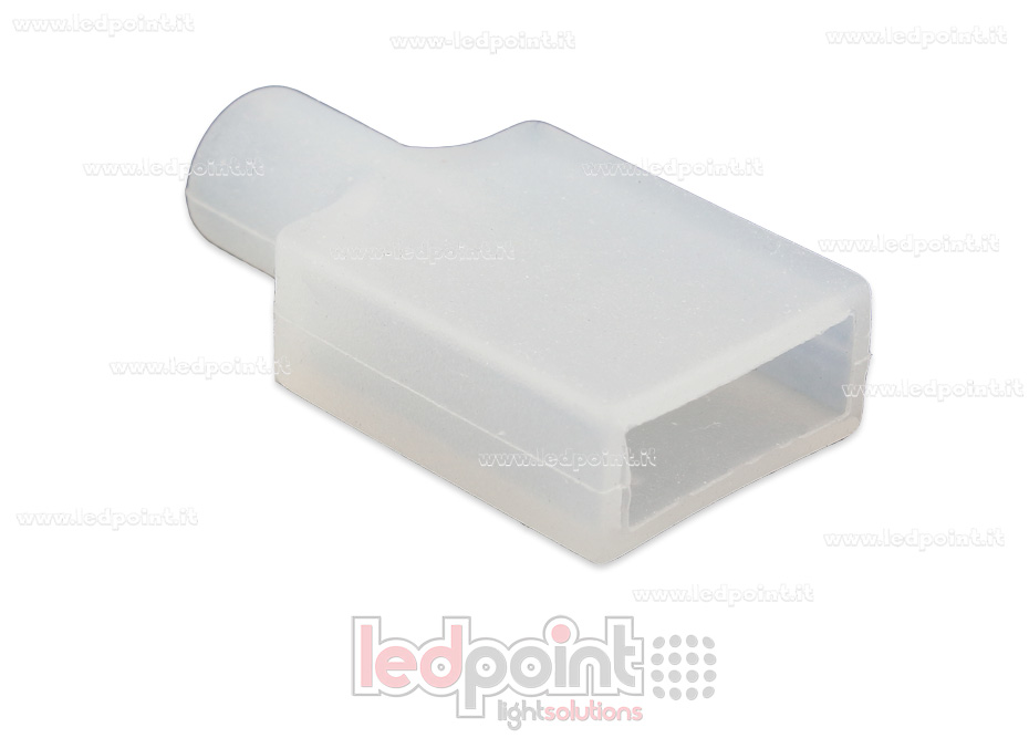 Embout terminal avec passe-câble pour Led Neon Flex 4mm
