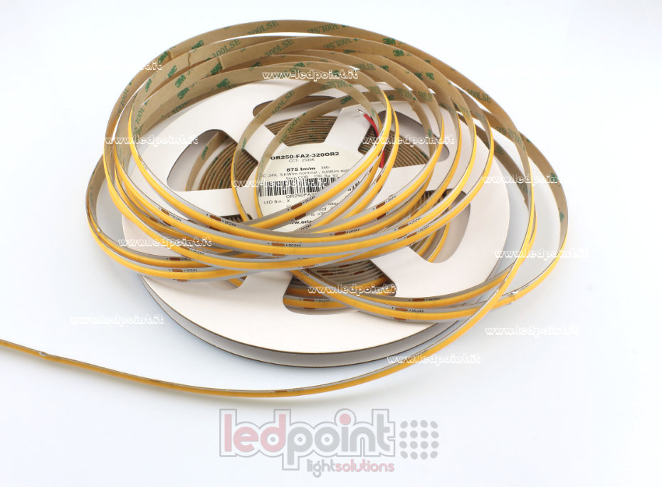 Ruban led COB 24V IP20 2500-2700K 320led/m