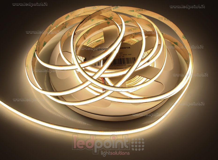 Ruban led COB 12V IP20 3000K 480led/m