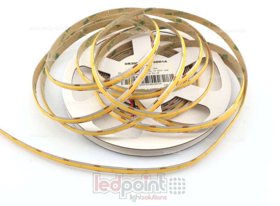 Ruban led COB 12V IP20 3000K 480led/m