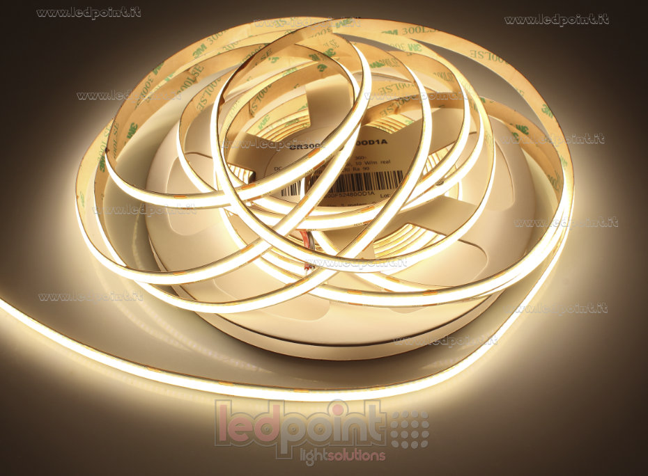 Ruban led COB 12V IP20 3000K 480led/m