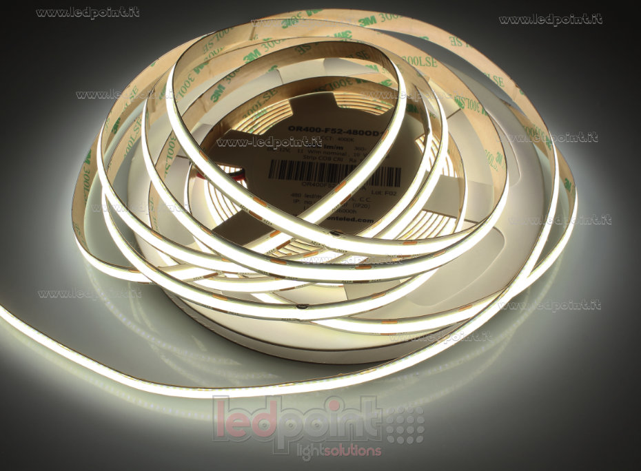 Ruban led COB 12V IP20 4000K 480led/m