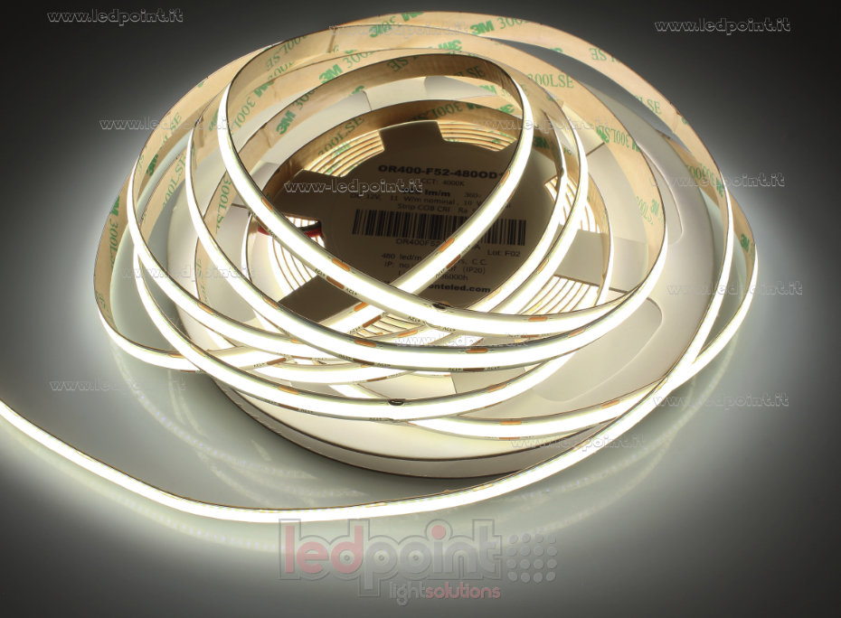 Ruban led COB 12V IP20 4000K 480led/m