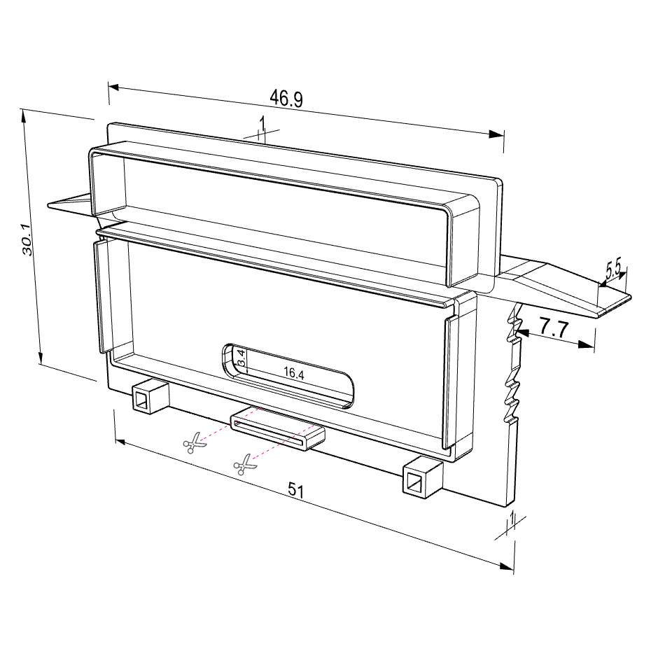 Embout pour profilé pour rubans led