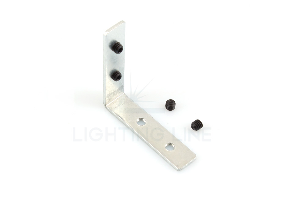 Jonction en métal pour profilés en aluminium à 90° vertical