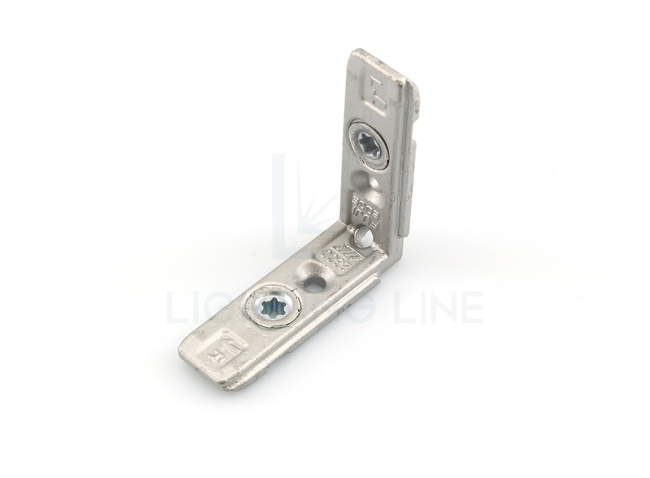 Jonction en métal pour profilés en aluminium miroir à 90° vertical Jonction en métal pour profilés en aluminium miroir à 90° vertical