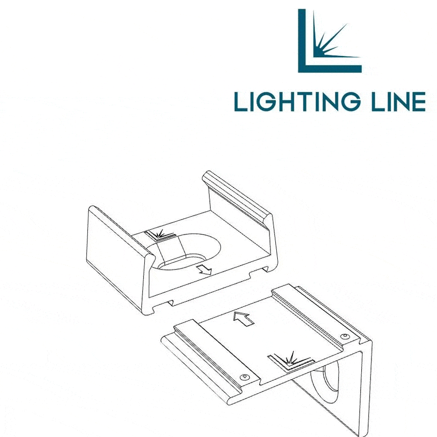 Clip de fixation en plastique pour profilé SL05-03 Clip de fixation en plastique pour profilé SL05-03