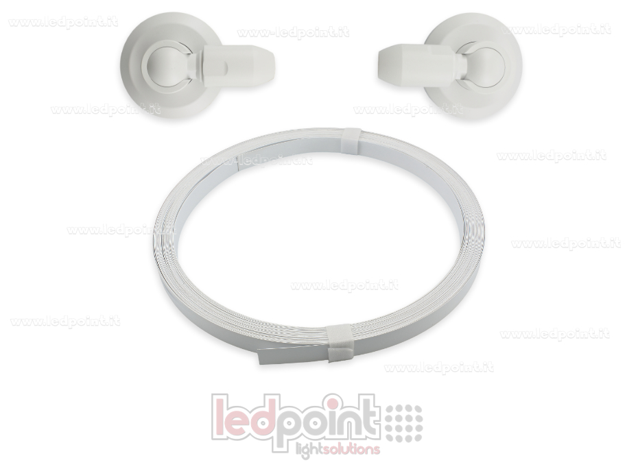 Bande profilée flexible en acier blanc pour rubans LED, 20m Bande profilée flexible en acier blanc pour rubans LED, 20m