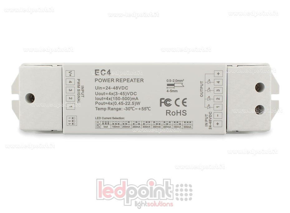 RGB amplificateur de signal 4 canaux courant constant de 150-500mA SK-EC4(150-500)