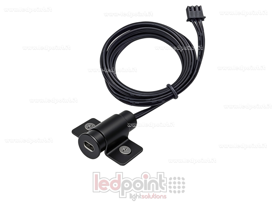 Capteur noir rond pour portes, diamètre 13 mm
