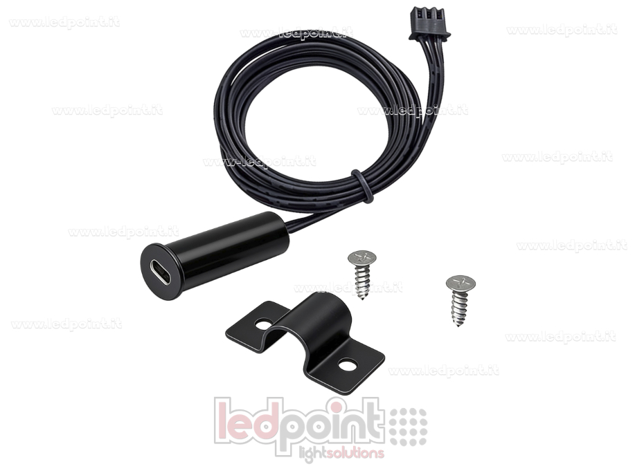 Capteur noir rond pour portes, diamètre 13 mm