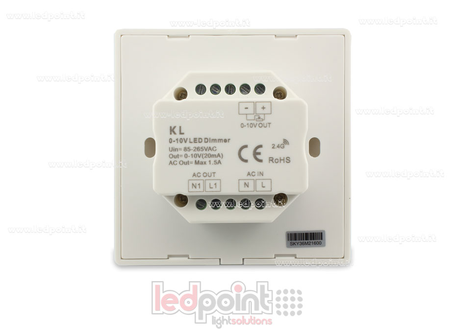 Variateur murale 86x86mm 0-10V avec roulant Variateur murale 86x86mm 0-10V avec roulant