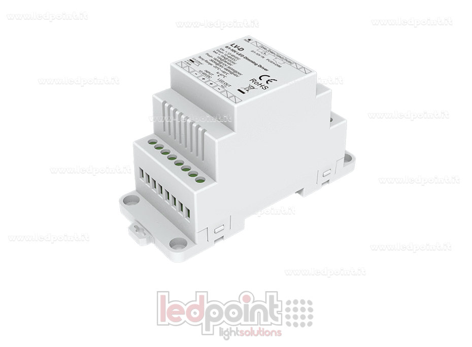 Driver dimmer à tension constante 1CH15A, 12-48VDC, 0/1-10V, Push dim
