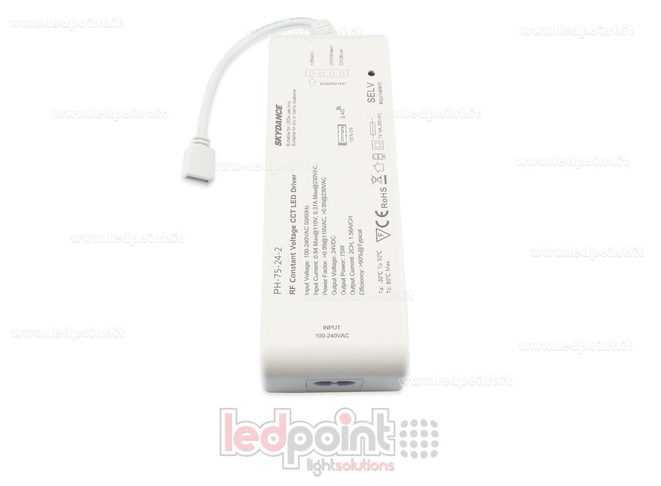 Transformateur 75W 24V, 2 canaux, Wireless SkyDance