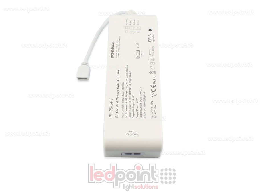 Transformateur 75W 24V, 3 canaux, Wireless SkyDance