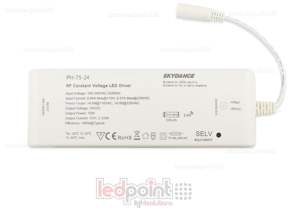 Transformateur 75W 24V, 1 canal, Wireless SkyDance SK-PH-75-24 Transformateur 75W 24V, 1 canal, Wireless SkyDance SK-PH-75-24