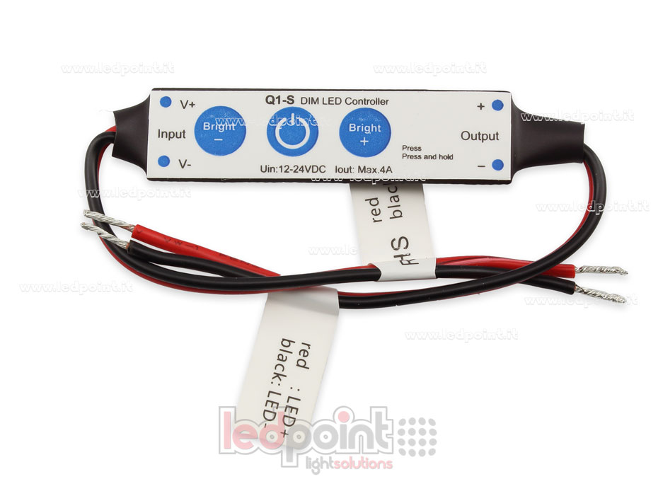 Récepteur variateur mini monochromatique 12/24V, 1ch 4A/CH 3 touches pas RF Récepteur variateur mini monochromatique 12/24V, 1ch 4A/CH 3 touches pas RF