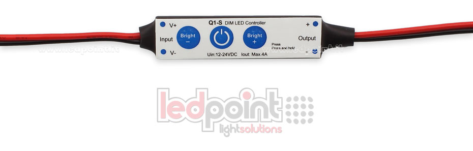 Récepteur variateur mini monochromatique 12/24V, 1ch 4A/CH 3 touches pas RF Récepteur variateur mini monochromatique 12/24V, 1ch 4A/CH 3 touches pas RF