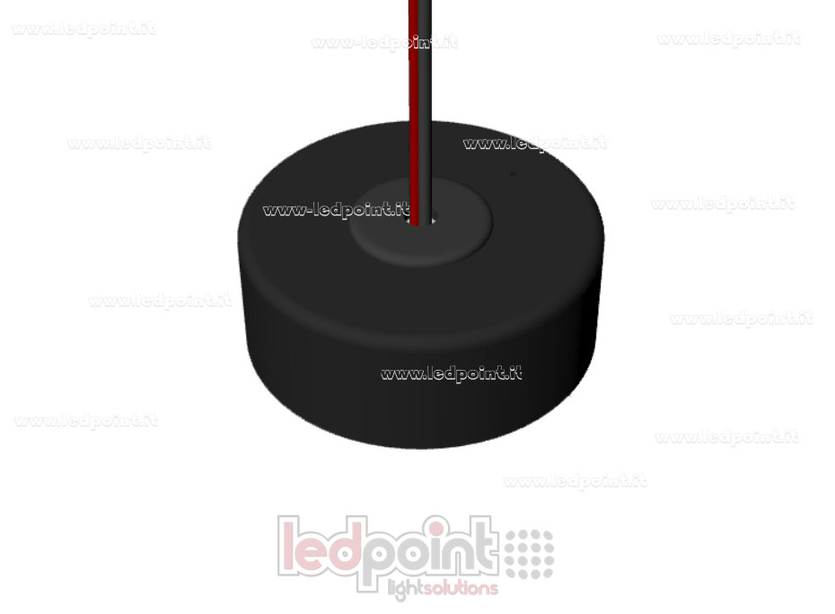 Télécommande murale variateur RF noir, pour interrupteur à bouton-poussoir externe