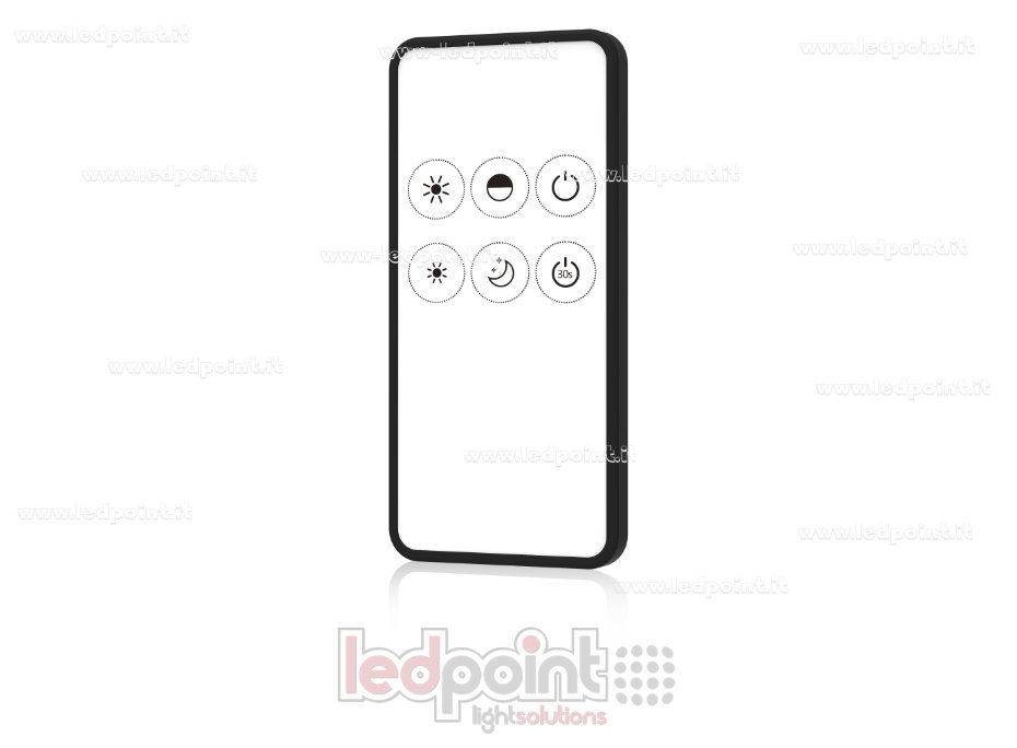 Télécommande 6 touches monochrome, 1 zone RF 2,4G, blanche Télécommande 6 touches monochrome, 1 zone RF 2,4G, blanche