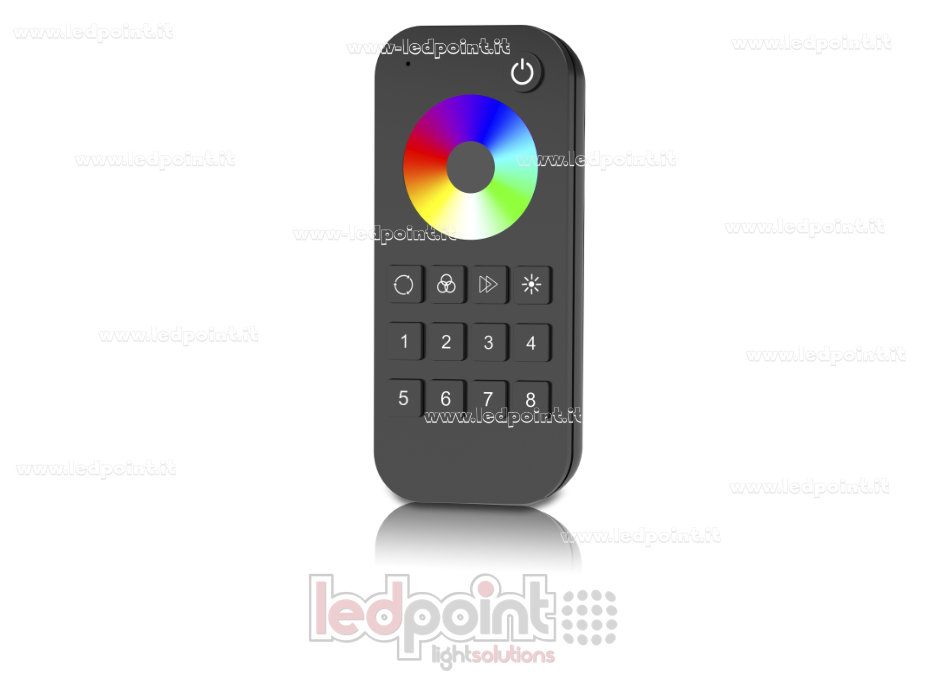 Télécommande RGB/RGBW SPI, noire, mono-zone, RF2.4G