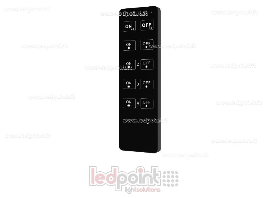 Télécommande RF2.4G monochrome noire à 4 zones