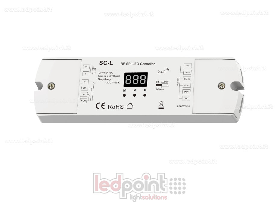Récepteur Contrôleur LED SPI RF 2.4G Multi-Pixel RGB/RGBW, 5-24V