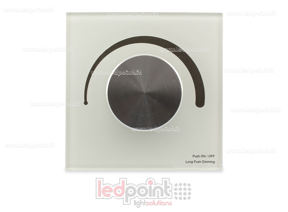 Télécommande variateur murale 0-10V 86x86mm, 1 zone avec roulant