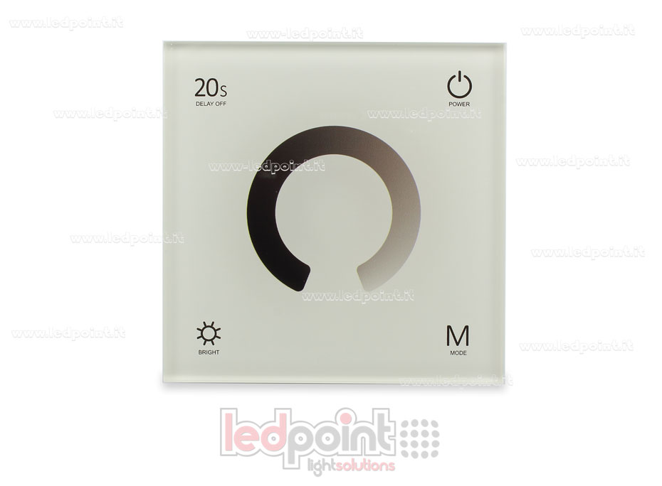 Contrôleur et télécommande murale blanc monocouleur touch 4CH*3A 12-24VDC RF2.4G Contrôleur et télécommande murale blanc monocouleur touch 4CH*3A 12-24VDC RF2.4G
