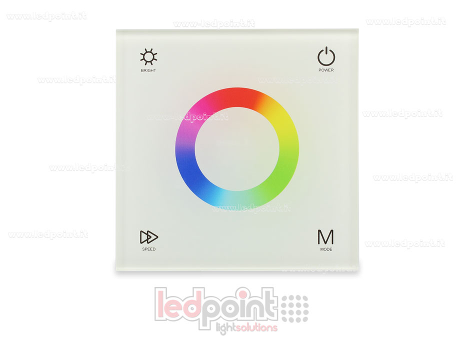 Contrôleur et télécommande murale RF RGB 12-24V, 86x86mm Contrôleur et télécommande murale RF RGB 12-24V, 86x86mm