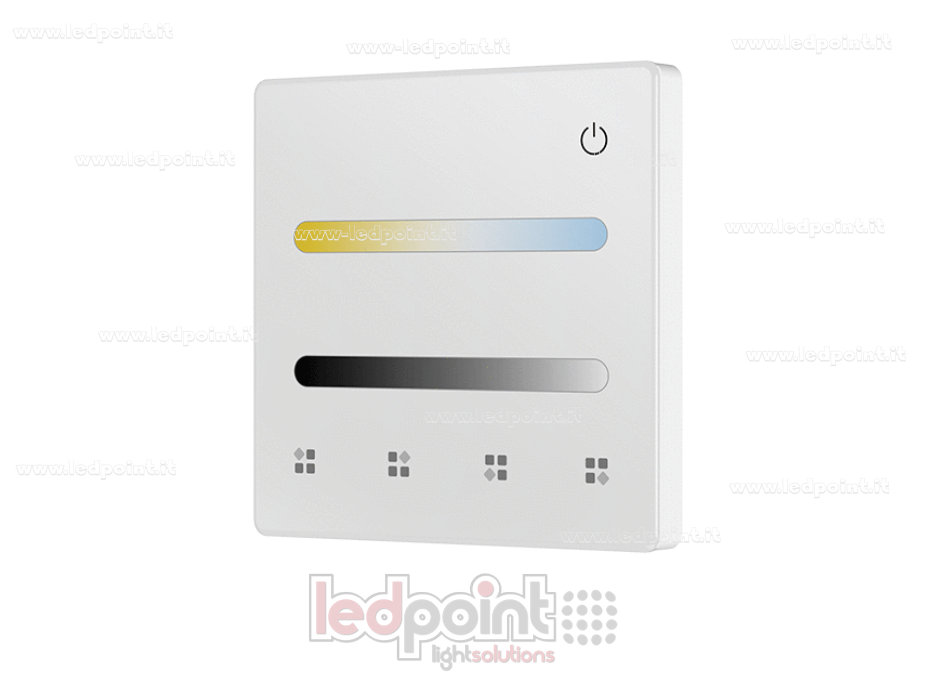 Télécommande murale CCT à piles, blanche, 4 zones RF 2,4 GHz