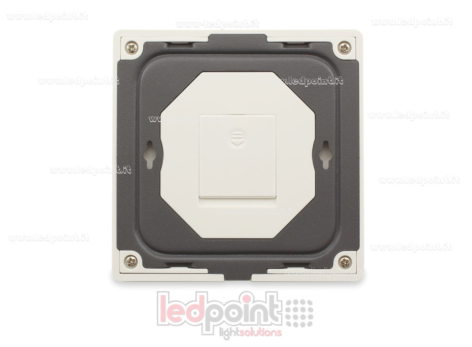 Télécommande murale slim monochrome, à piles, blanche, 4 zones RF2.4G